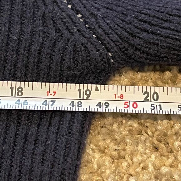 Modern Culture Women's Large Navy, Baby Blue, White Stripe Long Sleeve Tee 90s - Picture 9 of 11